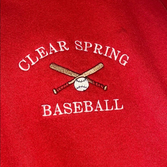 SOLD red baseball pullover - Picture 3 of 4